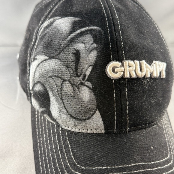 Walt‎ Disney World Grumpy Black Strapback Adult Hat Cap - Picture 2 of 8